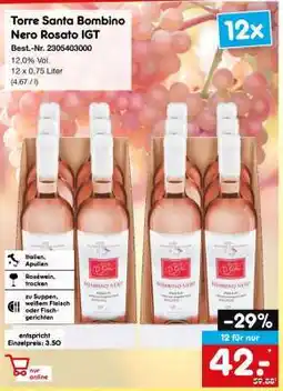 Netto Marken-Discount Torre Santa Bombino Nero Rosato IGT Angebot