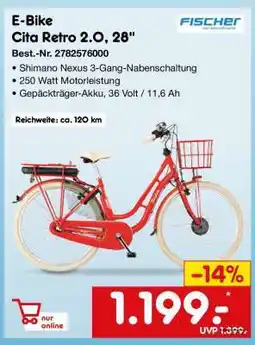 Netto Marken-Discount E-Bike Cita Retro 2.0, 28 Angebot