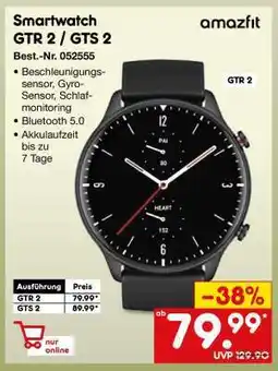 Netto Marken-Discount Smartwatch GTR 2 / GTS 2 Angebot