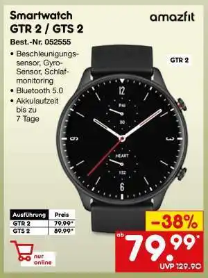 Netto Marken-Discount Smartwatch GTR 2 / GTS 2 Angebot