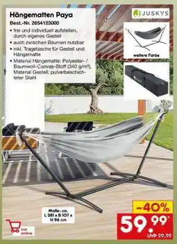 Netto Marken-Discount Hängematten Paya Angebot