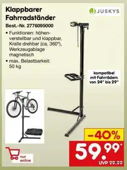 Netto Marken-Discount Klappbarer Fahrradständer Angebot