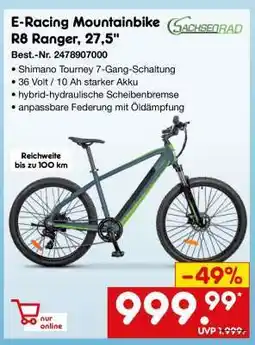 Netto Marken-Discount E-Racing Mountainbike R8 Ranger, 27,5 Angebot
