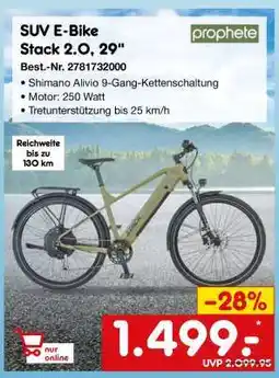 Netto Marken-Discount SUV E-Bike Stack 2.0, 29 Angebot