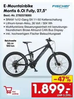 Netto Marken-Discount E-Mountainbike Montis 6.0i Fully, 27,5 Angebot