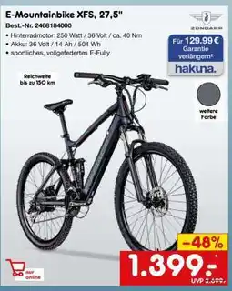 Netto Marken-Discount E-Mountainbike XFS, 27,5 Angebot