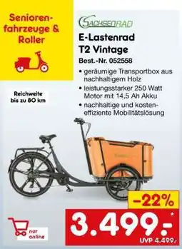 Netto Marken-Discount E-Lastenrad T2 Vintage Angebot