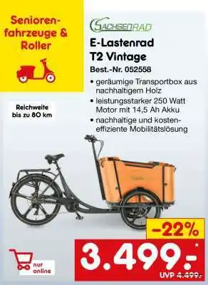 Netto Marken-Discount E-Lastenrad T2 Vintage Angebot