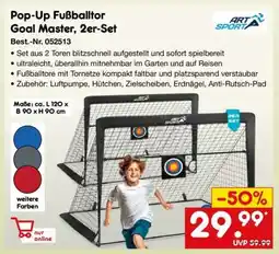 Netto Marken-Discount Pop-Up Fußballtor Goal Master, 2er-Set Angebot