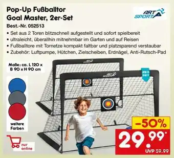 Netto Marken-Discount Pop-Up Fußballtor Goal Master, 2er-Set Angebot