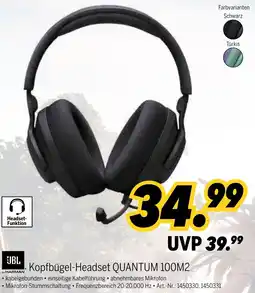 MEDIMAX JBL Kopfbügel-Headset QUANTUM 100M2 Angebot