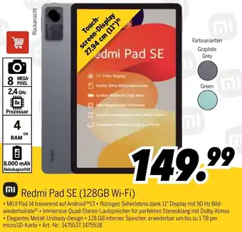 MEDIMAX Redmi Pad SE (128GB Wi-Fi) Angebot
