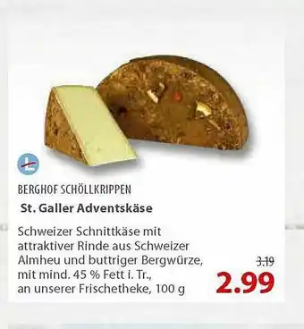 basic St. Galler Adventskäse Angebot