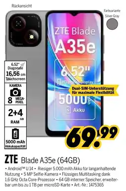 MEDIMAX ZTE Blade A35e (64GB) Angebot