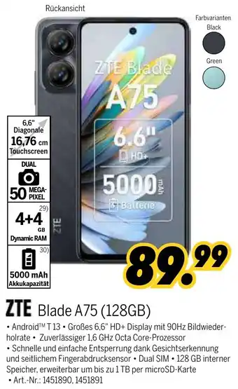 MEDIMAX ZTE Blade A75 (128GB) Angebot