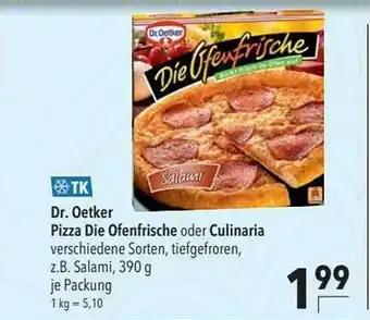 CITTI Markt Tk Dr. Oetker Pizza Die Ofenfrische Oder Culinaria Angebot