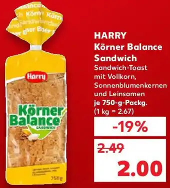 Kaufland HARRY Körner Balance Sandwich Angebot