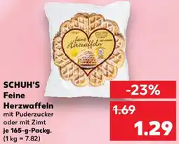 Kaufland SCHUH'S Feine Herzwaffeln Angebot