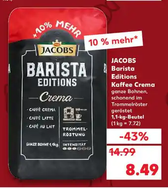 Kaufland Jacobs Barista Editions Kaffee Crema 1,1kg Beutel Angebot