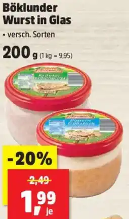 Thomas Philipps Böklunder Wurst in Glas Angebot