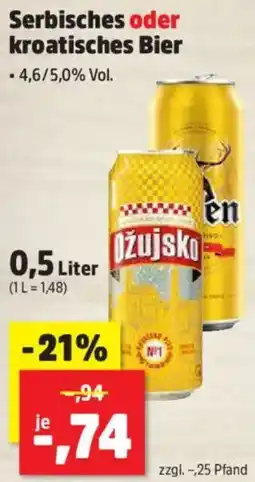 Thomas Philipps Serbisches oder kroatisches Bier Angebot