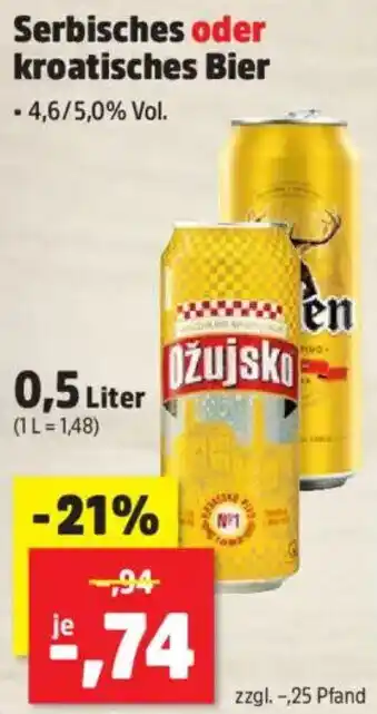 Thomas Philipps Serbisches oder kroatisches Bier Angebot