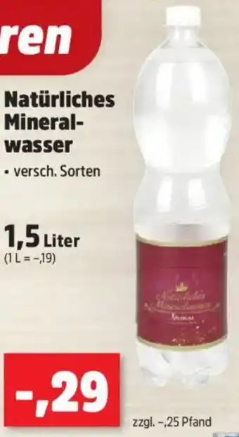 Thomas Philipps Natürliches Mineralwasser Angebot