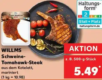 Kaufland WILLMS Schweine Tomahawk-Steak Angebot