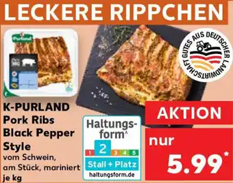 Kaufland K-PURLAND Pork Ribs Black Pepper Style Angebot