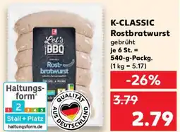 Kaufland K-CLASSIC Rostbratwurst Angebot