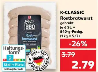 Kaufland K-CLASSIC Rostbratwurst Angebot