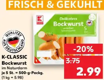 Kaufland K-CLASSIC Bockwurst Angebot