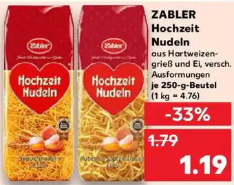 Kaufland ZABLER Hochzeit Nudeln Angebot