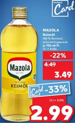 Kaufland MAZOLA Keimöl Angebot