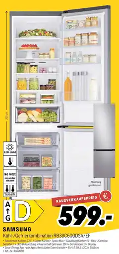 MEDIMAX Samsung kühl-/gefrierkombination rb38c600dsa/ef Angebot