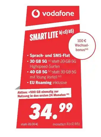 MEDIMAX Vodafone smart lite Angebot