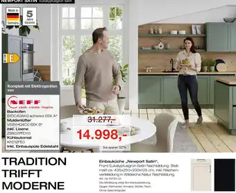 Möbel Inhofer Neff einbauküche „newport satin“ Angebot