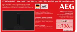 Möbel Inhofer Aeg kochfeld mit abzug und doppel-bridge, umluftversion Angebot