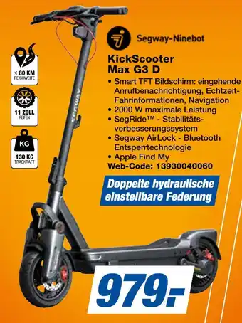 Expert Segway-ninebot kickscooter max g3 d Angebot