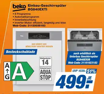 Expert Beko einbau-geschirrspüler Angebot