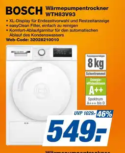 Expert Bosch wärmepumpentrockner wth83v93 Angebot