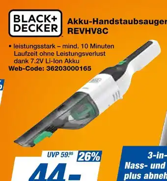 Expert Black+decker akku-handstaubsauger revhv8c Angebot