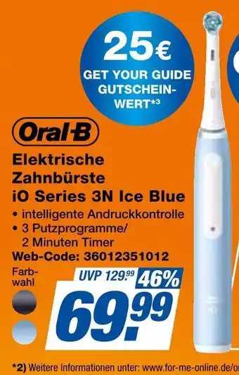 Expert Oral-b elektrische zahnbürste io series 3n ice blue Angebot