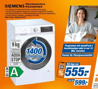 Expert Siemens waschmaschine wg44g000ex Angebot
