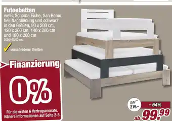 Poco Futonbetten Angebot