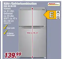Poco Pocoline kühl-/gefrierkombination Angebot
