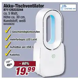Poco Akku-tischventilator Angebot
