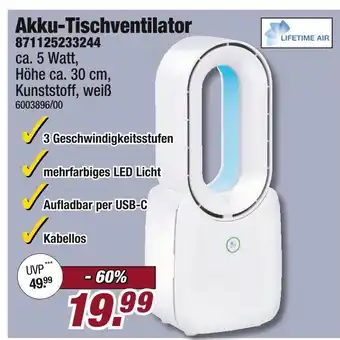Poco Akku-tischventilator Angebot
