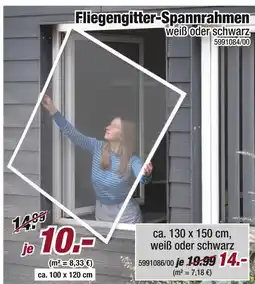 Poco Fliegengitter-spannrahmen weiß oder schwarz Angebot