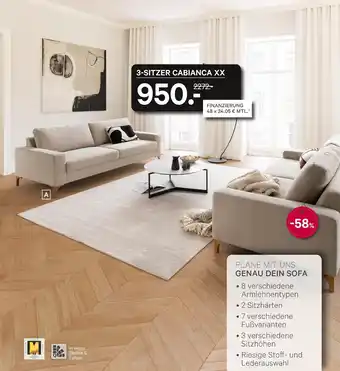 Kabs Polsterwelt 3-sitzer cabianca xx Angebot